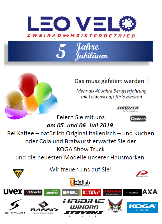 Leo Velo feiert Jubiläum 05. + 06.07.2019